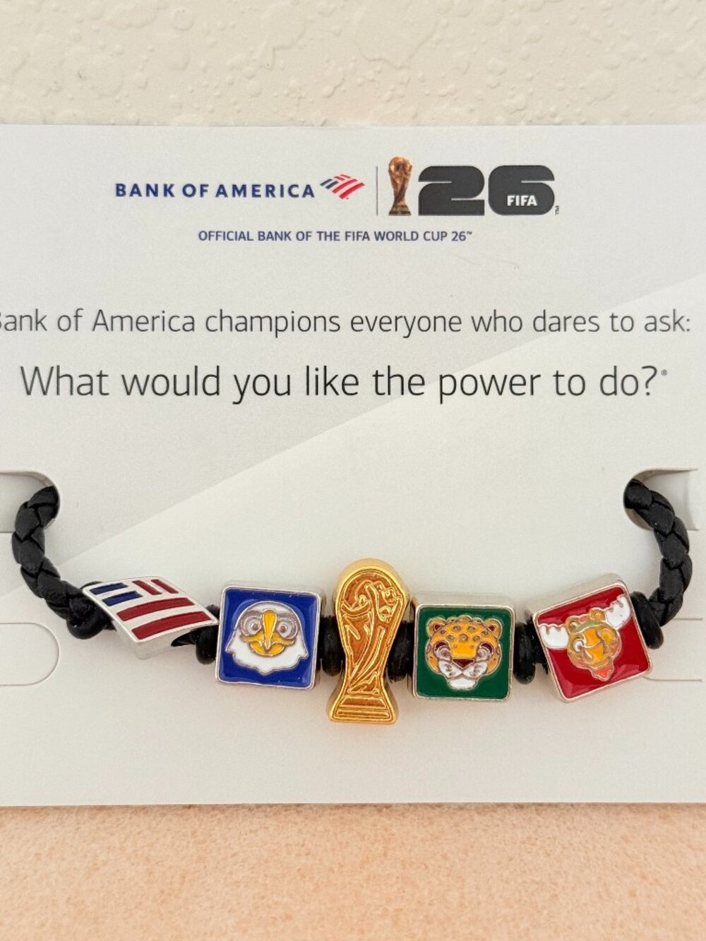 ⚽️New⚽️ Official Bank of America "Fan Band" Charm Bracelet for FIFA World Cup 26